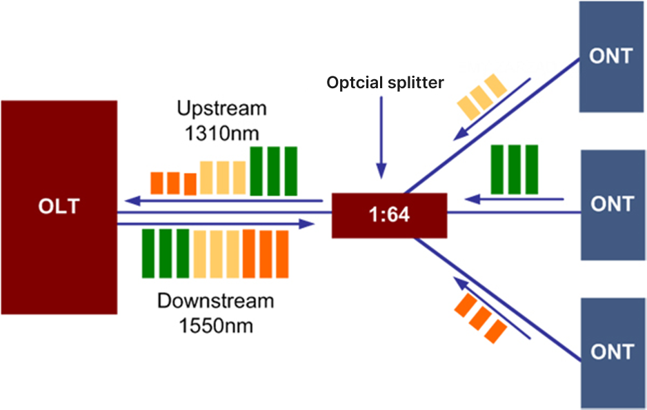 PLC Splitter in a Passive Optical Network